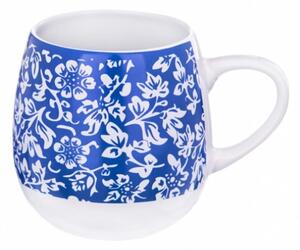 German Hrnek Blue design / 580 ml / keramika / květiny / bílá/modrá