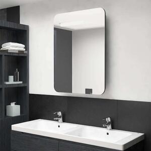 LED koupelnová skříňka se zrcadlem šedá 60 x 11 x 80 cm 326505
