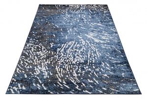 Makro Abra Kusový koberec BREEZE MU52A Moderní abstraktní tmavě modrý Rozměr: 80x150 cm