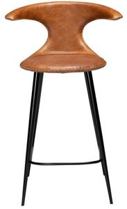 ​​​​​Dan-Form Hnědá kožená barová židle DAN-FORM Flair 65 cm