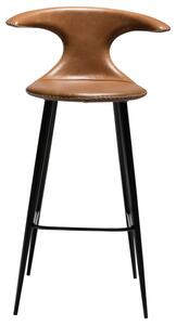 ​​​​​Dan-Form Hnědá koženková barová židle DAN-FORM Flair 75 cm