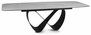 Signal Rozkládací jídelní stůl Infinity 160/240 cm bílý mramor/černý
