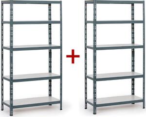 Policový regál 1+1 ZDARMA, 1790x900x400 mm, nosnost 175kg