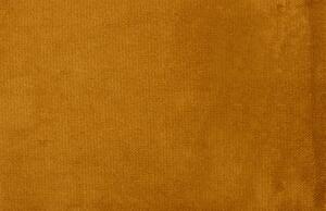 Hoorns Okrově žlutá sametová třímístná pohovka Chanelle 282 cm