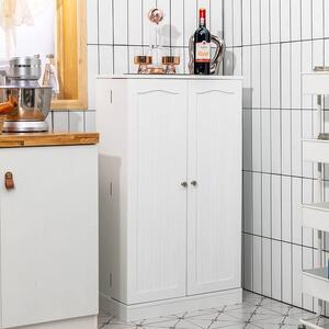 COSTWAY Víceúčelová úložná skříň Úložná skříň se 6 nastavitelnými policemi Kuchyňská skříňka do jídelny, obývacího pokoje bílá