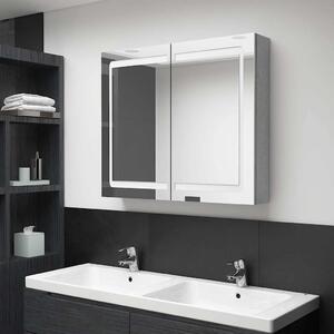 LED koupelnová skříňka se zrcadlem betonově šedá 80x12x68 cm 326511