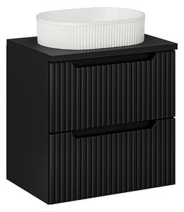 Comad Koupelnová skříňka s deskovým umyvadlem Nova Black 60 černá