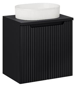Comad Koupelnová skříňka s deskovým umyvadlem Nova Black II. 60 černá