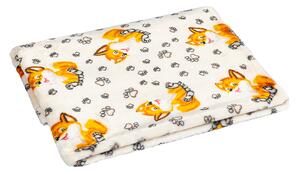 BELLATEX Dětská deka ELLA Oranžová,Bílá 75x100 cm