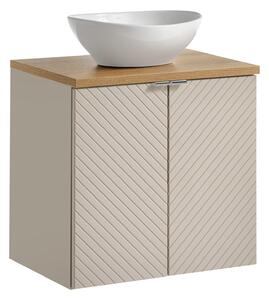 Comad Koupelnová skříňka s deskovým umyvadlem Viva Cashmere 60 kašmír/dub coast evoke