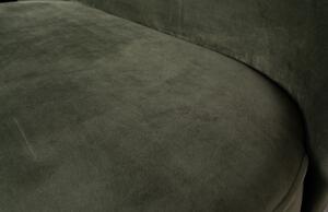 Hoorns Tmavě zelená sametová jídelní lavice Tergi 120 cm
