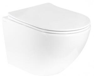 Hydroland Závěsná WC mísa se SoftClose sedátkem Karat Tornado, bílá