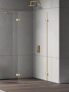 New Trendy Eventa Gold Shine sprchová zástěna walk-in 80 cm zlatá lesk/průhledné sklo EXK-4851