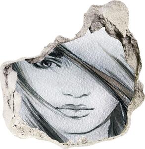 Díra 3D fototapeta nálepka Portrét ženy nd-p-81700104