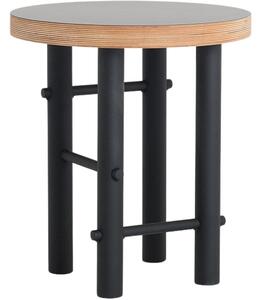 Nordic Design Černý dřevěný konferenční stolek Nardo 40 cm
