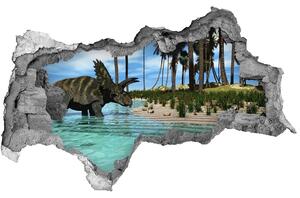 Díra 3D fototapeta na stěnu Dinozaury nd-b-33738049