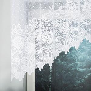 Bílá žakárová záclona DEMETRIA 250x80 cm