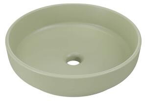 Comad River 1 umyvadlo 40x40 cm kulatý na pult zelená RIVER 1 OLIVE GREEN MATT UN 40 ( E-6595 )