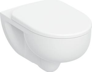 Geberit Selnova wc mísa se sedátkem s pomalým sklápěním závěsná bez splachovacího kruhu s vírovým splachováním bílá lesk 503.083.00.1