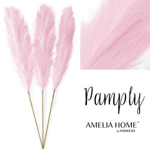 AmeliaHome Umělá květina PAMPLY 3 ks růžová