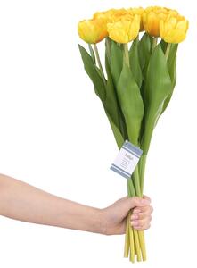 AmeliaHome Umělá květina TULIPI 10 ks žlutá