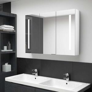 LED koupelnová skříňka se zrcadlem 89 x 14 x 62 cm zářivě bílá 326531