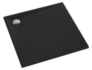 Schedline Libra Black Stone čtvercová sprchová vanička 90x90 cm bílá 3SP.L1K-9090/C/ST