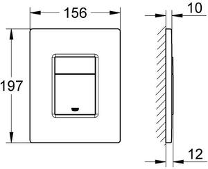 Grohe Even splachovací tlačítko pro WC černá 38966KV0