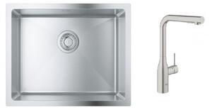 Sada kuchyňská baterie Grohe Essence 30270DC0, ocelový dřez Grohe K700 31574SD1