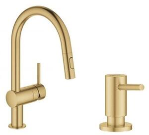 Sada kuchyňská baterie Grohe Minta 32321GN2, dávkovač tekutin Grohe Cosmopolitan 40535GN0