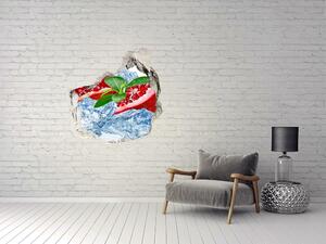 Nálepka 3D díra na zeď Granátové jablko s ledem nd-p-66694236