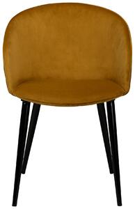 ​​​​​Dan-Form Okrově žlutá sametová jídelní židle DAN-FORM Dual