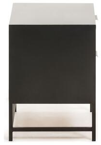 Černý kovový noční stolek Kave Home Kyoko 50 x 38 cm