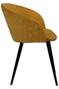 ​​​​​Dan-Form Okrově žlutá sametová jídelní židle DAN-FORM Dual