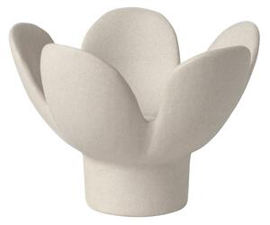 Kameninový svícen Flower Beige