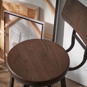 Hnědá dřevěná barová židle Kave Home Rihana 78 cm