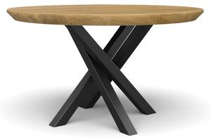 Konferenční stolek Jestřábek Typ a sukovitost dřeva: Jasan (0 Kč), Barva kovových nohou: Bílá mat - RAL 9010 (0 Kč), průměr stolu (cm): 65 (cm)