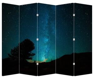 Paraván - Noční obloha s hvězdami (210x170 cm)