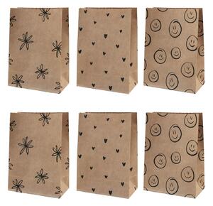Papírový sáček Illustrations 21 × 15 cm – set 6 ks