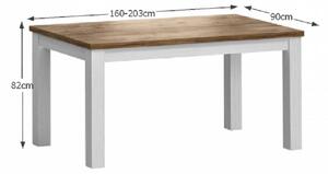 Tempo Kondela Stůl STD, rozkládací, sosna andersen / dub lefkas160-203x90 cm, , PROVANCE