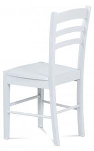 Jídelní židle celodřevěná, bílá AUC-004 WT