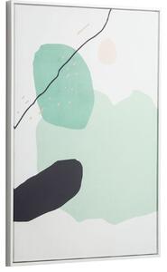 Zelený abstraktní obraz Kave Home Xooc 90 x 60 cm