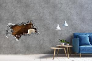 Nálepka díra na zeď beton Šálek kávy nd-b-54604060