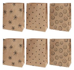 Papírový sáček Illustrations 27 × 21 cm – set 6 ks