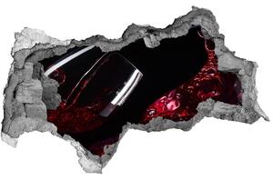 Nálepka 3D díra na zeď Červené víno nd-b-54930015