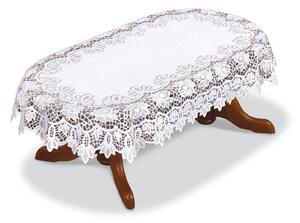 Žakárový ubrus TREYSY oválný více rozměrů bílá MyBestHome Rozměr: 150x90 cm