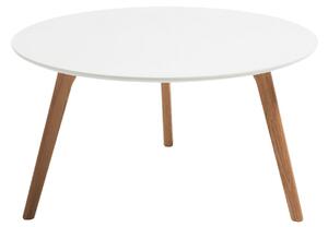 Bílý lakovaný konferenční stolek Kave Home Kirb 90 cm
