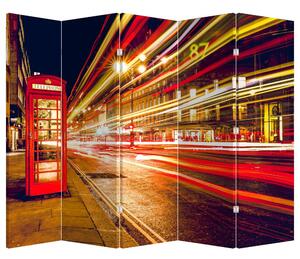 Paraván - Červená londýnská telefonní budka (210x170 cm)