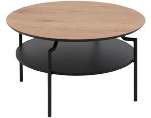 Scandi Hnědý dřevěný konferenční stolek Stephan 80 cm