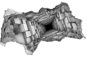 Díra 3D fototapeta nálepka Tunel krychle nd-b-55216784